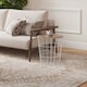 image 3 of KUKOON Neutral Beige Geometric Medallion Bordered Rug 60cm x 110cm Cream