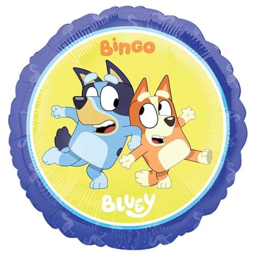 image 1 of Bingo Bluey Round Foil Helium Balloon 43cm / 17 in | Blue