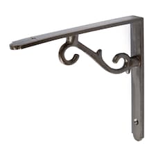 Hammer & Tongs Scroll Iron Shelf Bracket - D155mm - Raw