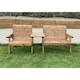 image 1 of Wooden Grand Three Seater Straight Companion Set