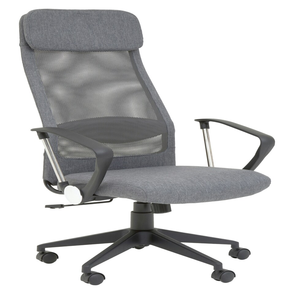 image 1 of Interiors by Premier Brent Grey Mesh And Fabric Home Office Chair