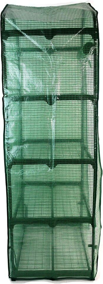 image 1 of Actiasgear - 4-Tier Mini Outdoor Greenhouse with PE Cover | Compact Garden Greenhouse