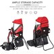 image 6 of HOMCOM Baby Hiking Backpack Carrier w/ Detachable Rain Cover for Toddlers Red Red | One Size