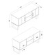 image 6 of Texas Wide Screen 2-Door TV Unit - Antique Waxed Pine Media Cabinet with Industrial Handles | Grey | Grey | 1