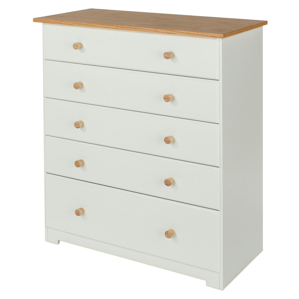 image 1 of Colorado, 5 Drawer Chest White