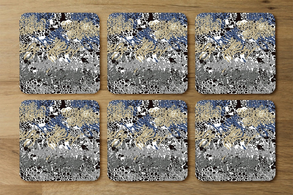 image 1 of mixed animal print (Coaster)