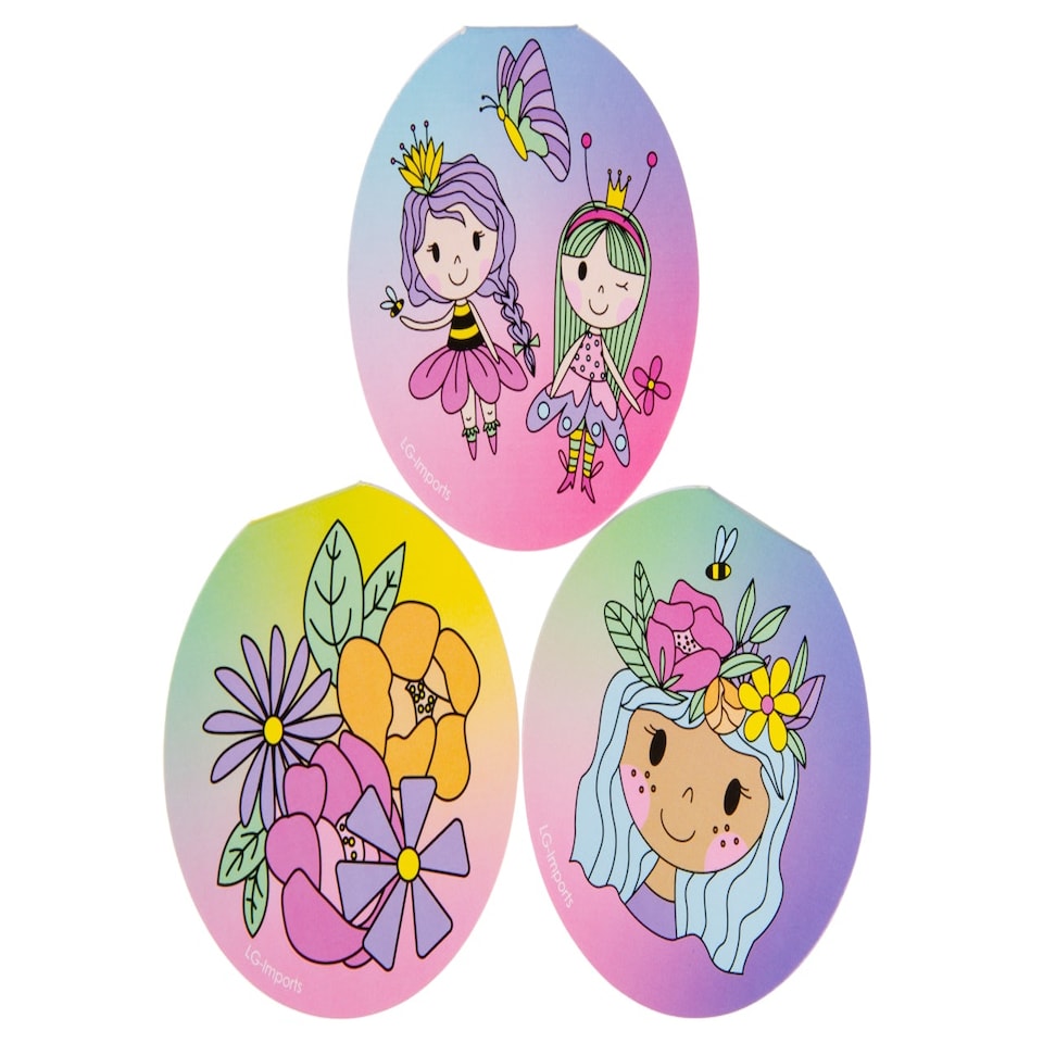 image 1 of Pack of 12 Round Princess Design Notebook 8cm