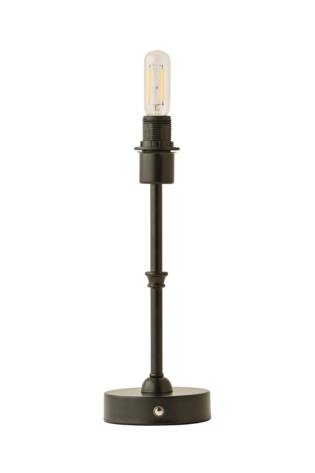ValueLights Lowe Metal Portable Rechargeable Table Lamp Base Only in Black