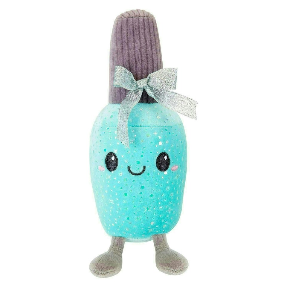 image 1 of Nail Polish Soft Toy Cute Plushie Huggable Cuddly Stuffed Toy 18cm Blue