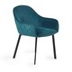 image 2 of Valencia Premium Teal Velvet Dining Chairs - Set of 2
