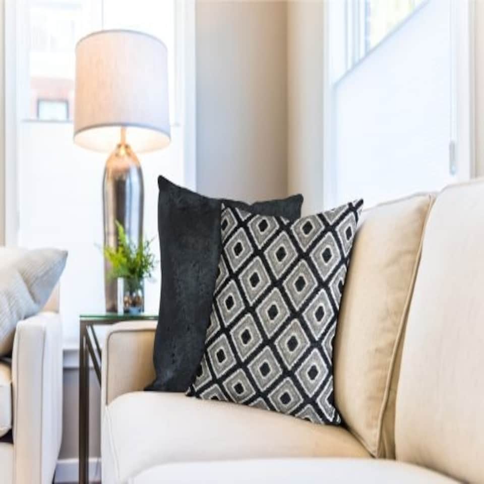 image 1 of Nevada Cushion Cover 43cm x 43cm Black | Black | Black