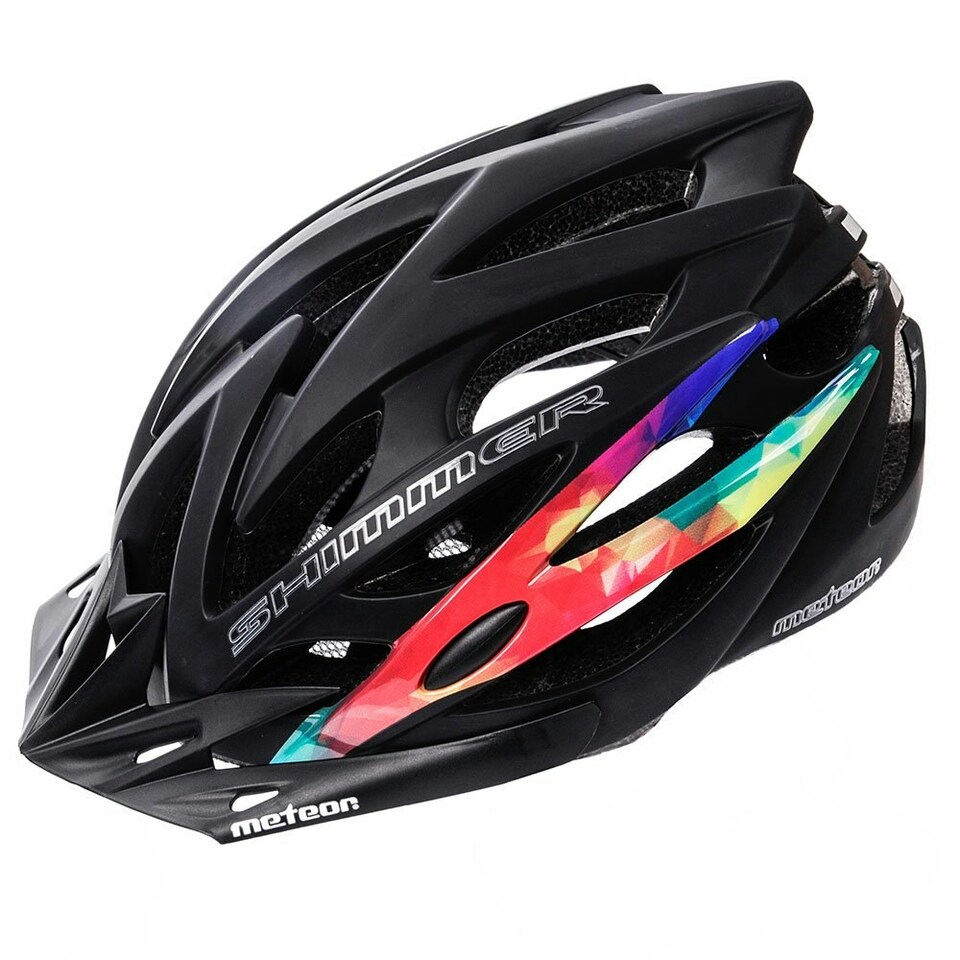 image 1 of Shimmer Cycle Helmet – Lightweight & Protective for Biking, Skating & More Black | Black | L