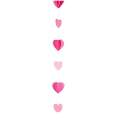 Pink Hearts Fun String Balloon Tail 155cm