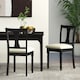 image 3 of COSTWAY Set of 2 Wooden Dining Chairs Kitchen Accent Chair Black