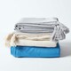 image 6 of Homescapes Cotton Rajput Ribbed Silver Grey Throw - 225 x 255 cm Grey