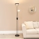 image 2 of ValueLights Beata Black Integrated LED Uplighter Floor Lamp with Task Reading Side Lamp | Black