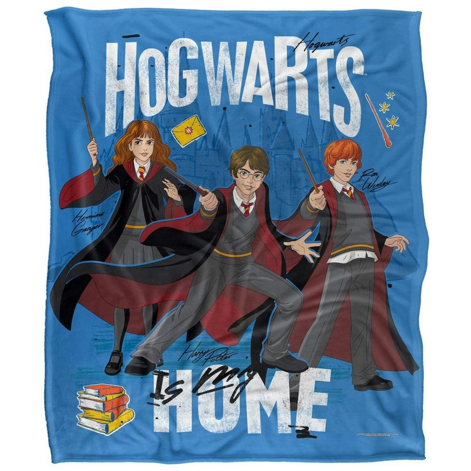 image 1 of Harry Potter Hogwarts Is My Home Blanket - Multicoloured - One Size
