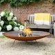 image 2 of Primrose Corten Steel Fire Pit & Water Bowl 100cm