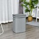 image 2 of HOMCOM 70L Wood Laundry Basket A Compartment Flip Lid Removable Lining Grey