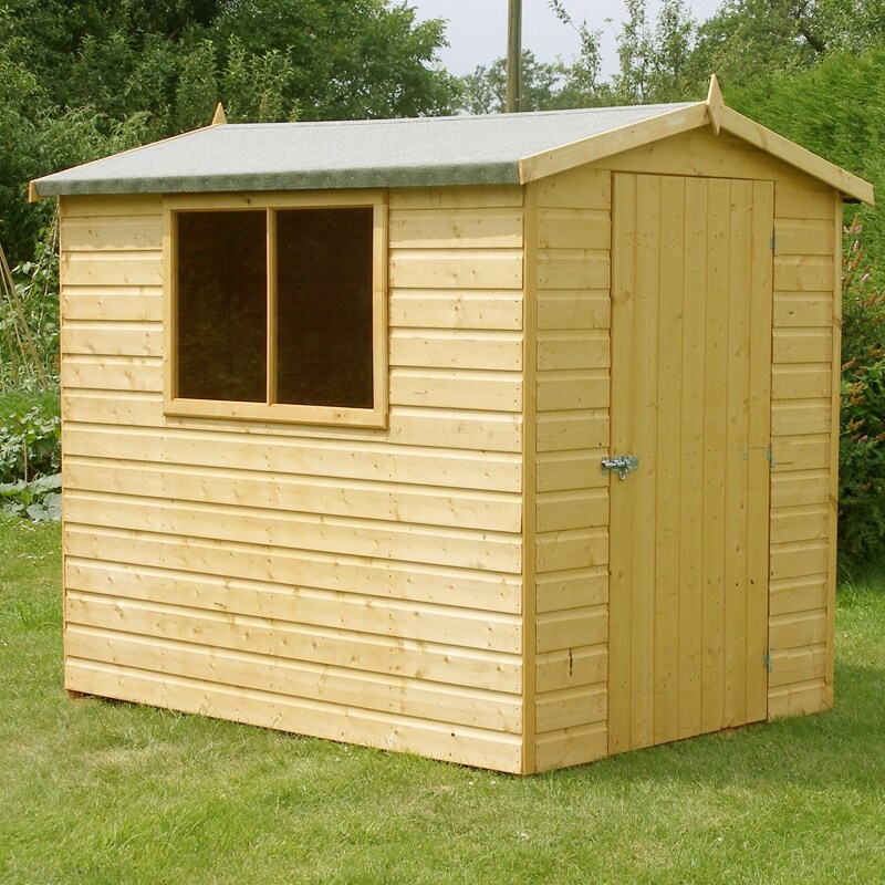 Lewis Handmade Garden Shed Approx 7 x 5 Feet Brown
