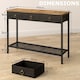 image 8 of Slim Hallway Console Table with 3 Non-Woven Drawers
