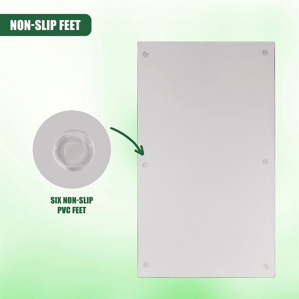 image 1 of GEEZY Glass Chopping Boards Set of 2 Floral Design Heat Resistant Worktop Protectors