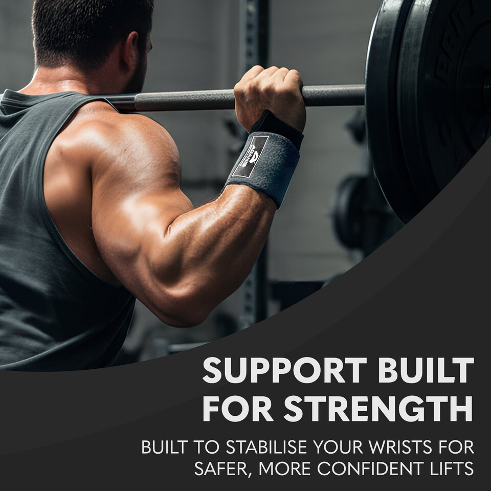 image 1 of Adanis Wrist Wraps for Weightlifting (Pair), Adjustable Wrist Support