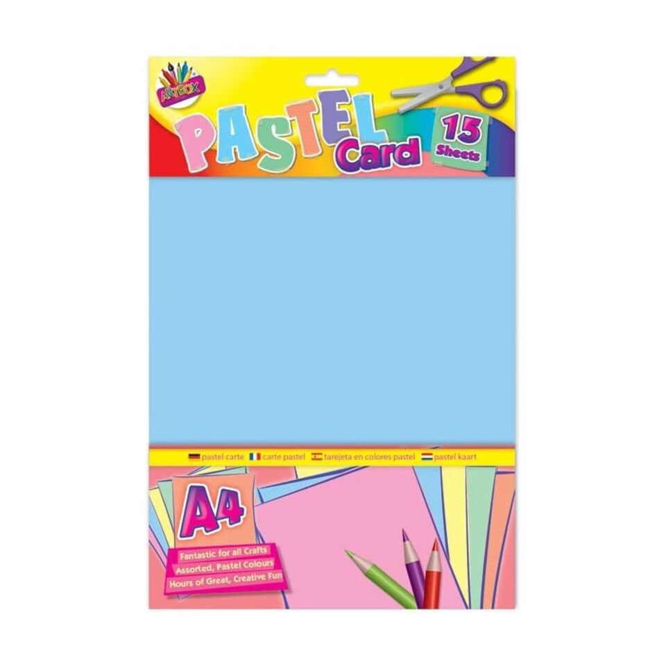 image 1 of 15 Sheets A4 Pastel Card