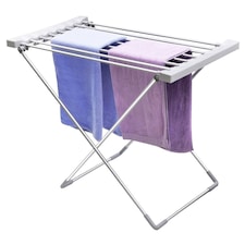 Electric Heated 8 Bar Foldable Folding Clothes Horse Airer Dryer