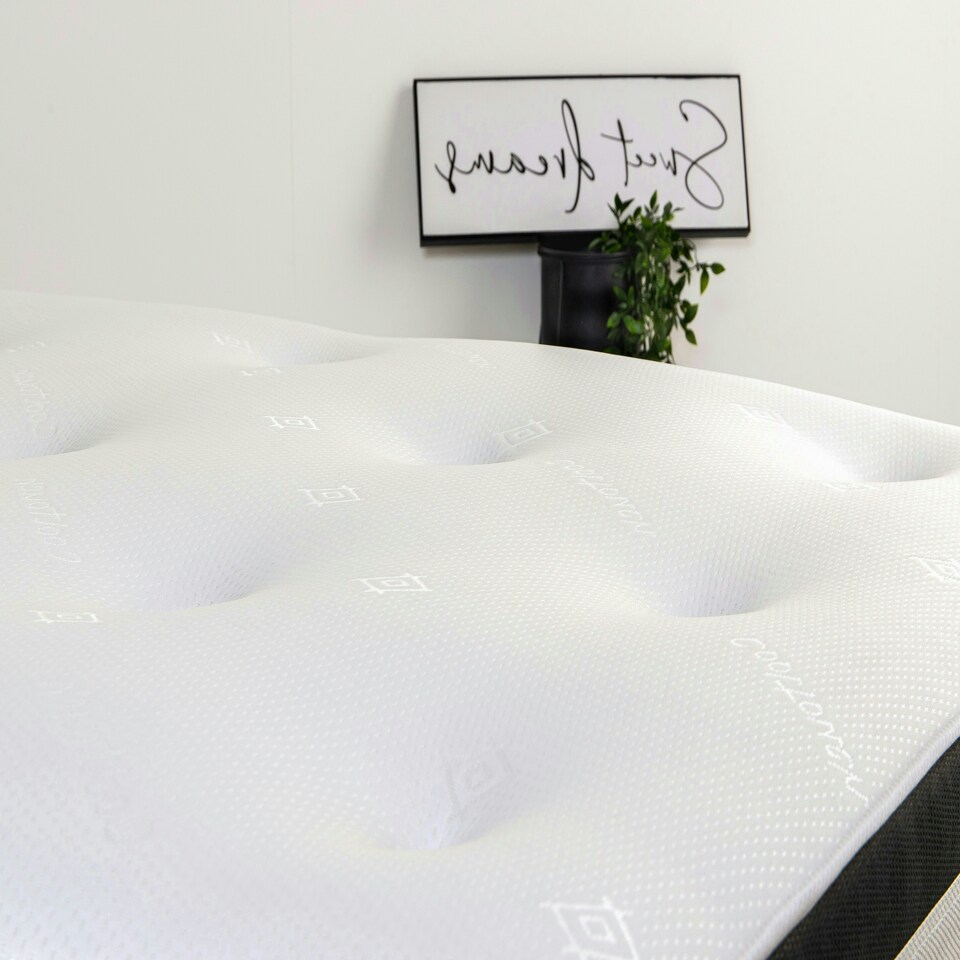 image 1 of 3D Quilted Tuft Mattress - 20cm Deep, Soft Comfort, Airflow Border Black | Double