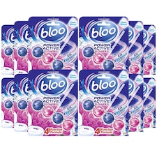 Bloo Power Active Toilet Rim Block Fresh Flowers with Anti-Limescale 50g, 12 Pack | Multi | 12