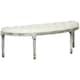 image 1 of HOMCOM Half-Circle End Bench Ottoman Footstool Button Tufting Padded