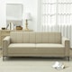 image 6 of HOMCOM 3 Seater Sofa, Modern Fabric Couch with Channel Tufted, Khaki 