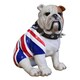 image 1 of Sitting British English Bulldog In Union Jack Coat Figurine
