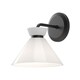 image 1 of Alora Mood Halston Dome Wall Lamp Contemporary Matt Black 1x E14