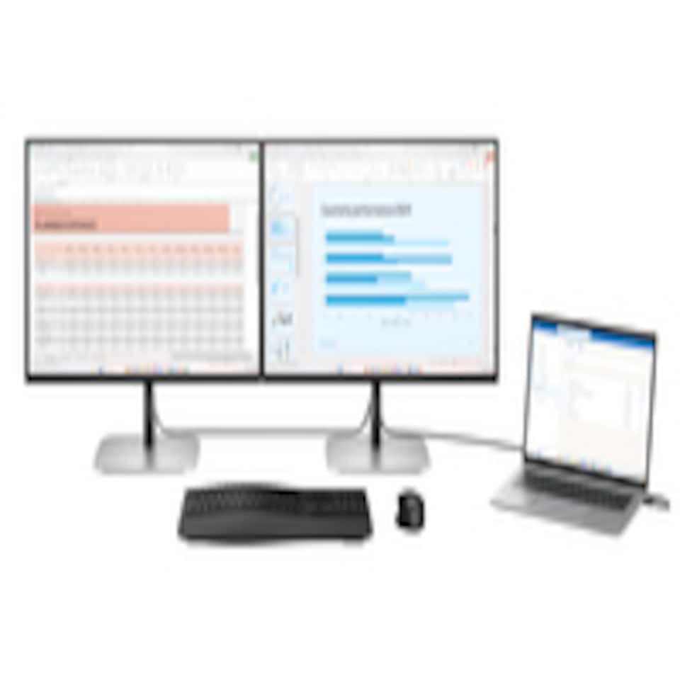 image 1 of HP Series 5 Pro 23.8 inch FHD USB-C Monitor - 524pu, 60.5 cm (23.8"), 1920 x 1080 pixels, Full HD, LCD, 5 ms, Black, Silver | Black | Black, Silver | 52.7 cm