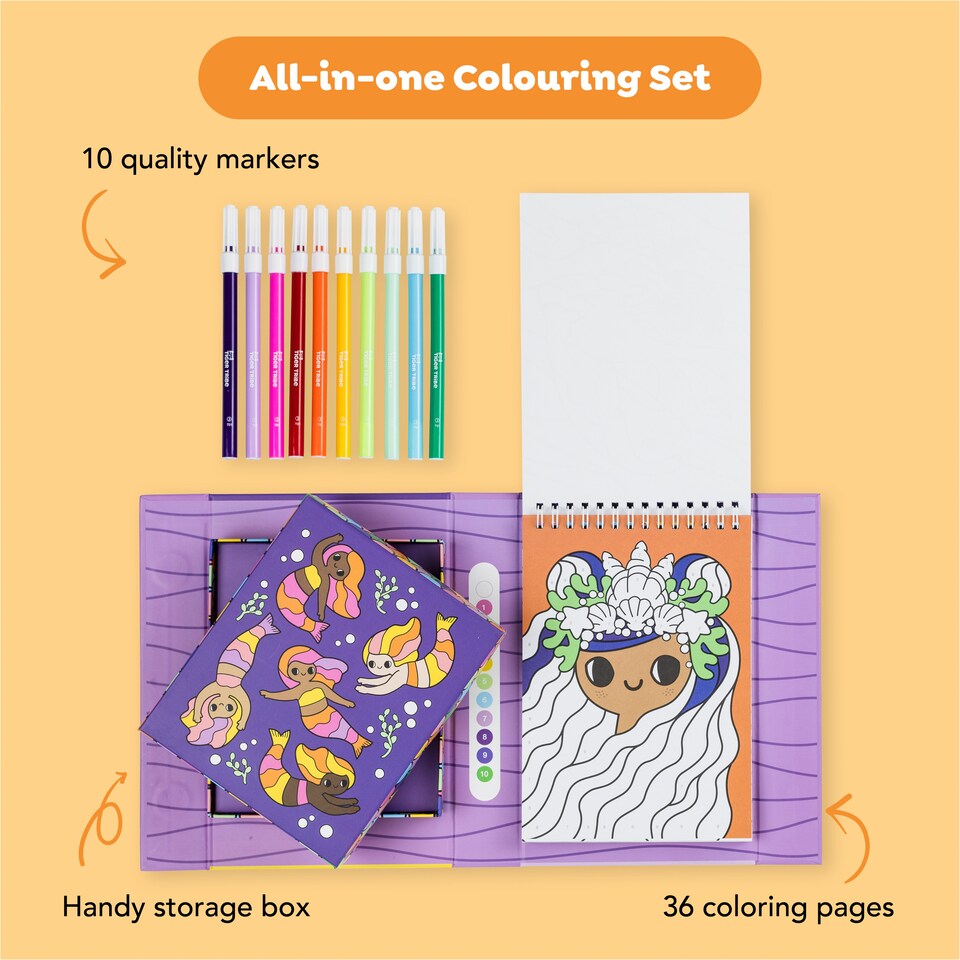 image 1 of Colour By Numbers - Mermaids and Friends