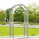 image 7 of Gr8 Garden Arch Wooden Pergola Feature Trellis Rose Climbing Plant Grey Wood Archway