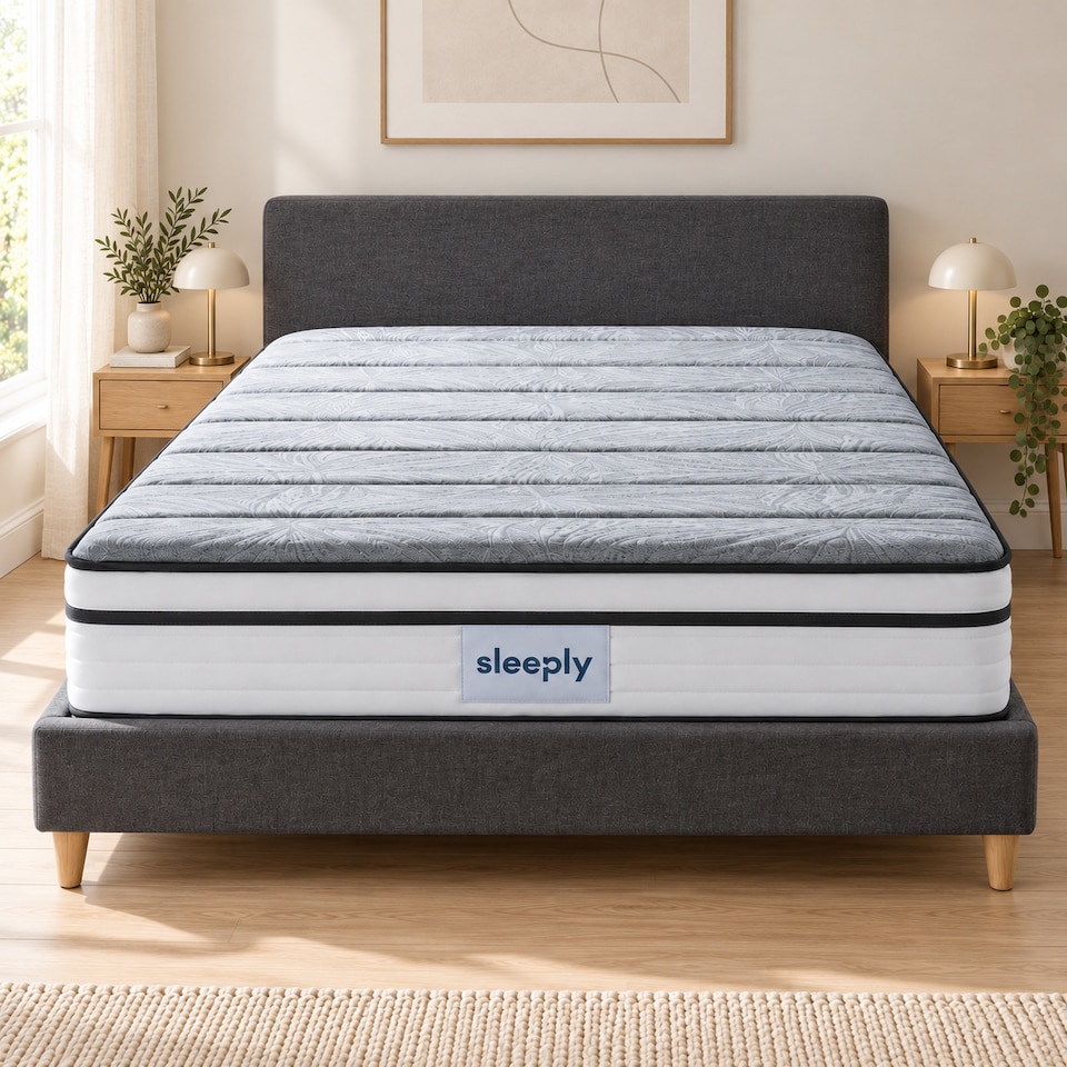 image 1 of Sleeply Hybrid Mattress 2000 Pocket Sprung multi layered soft touch - Super King | Grey