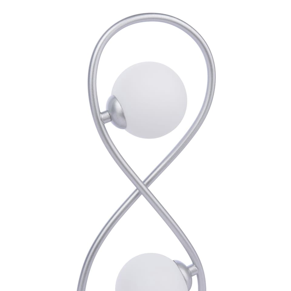 image 1 of Lena 2 Light Matte Silver Table Lamp Chrome