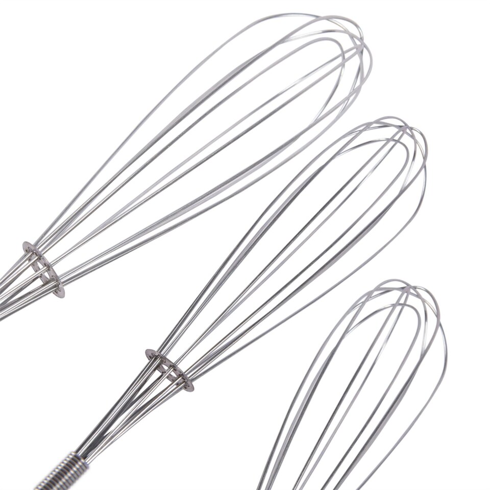 image 1 of Ashley 3pc Steel Balloon Whisk Set - 3 Sizes