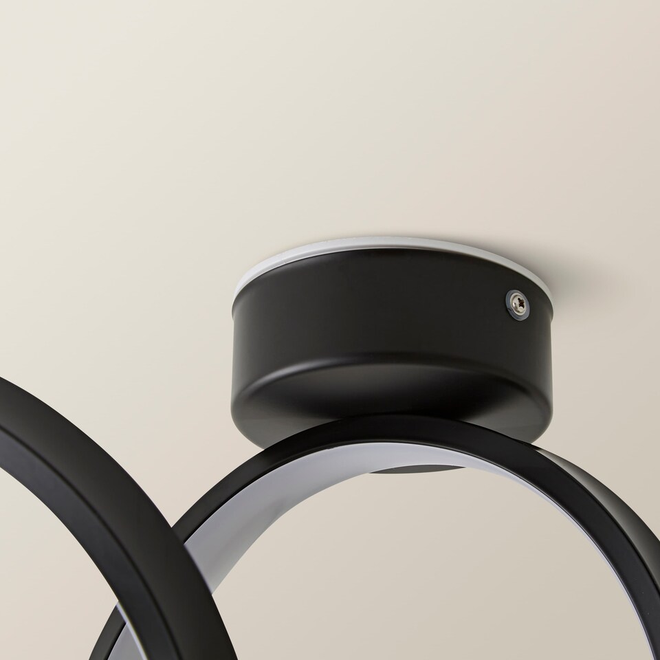 image 1 of ValueLights Infinity Black Single Twist Integrated LED Wall Light | Black