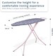 image 3 of Minky Ironing Board - Flamingo, Ironing Board Cover Included,122 x 38 cm | Grey