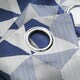 image 2 of Scandi Ring Top Lined Curtains - 168cm x 137cm - Navy/Silver