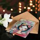 image 4 of Cat Lover Lady Party Hat Cute Floral Portrait Her Birthday Card