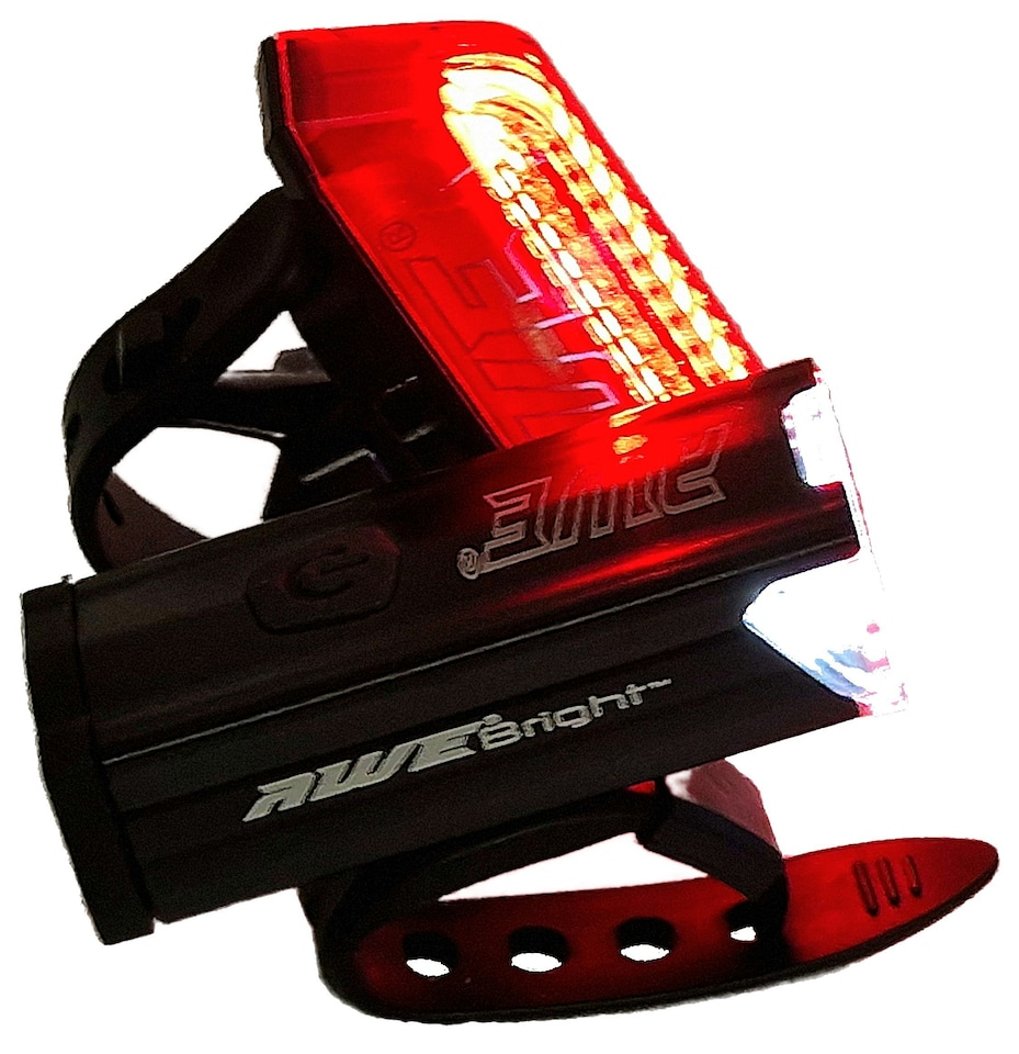 image 1 of AWE AWEBright 340 Lumens EXTREMELY BRIGHT USB Rechargeable Bike Light Set