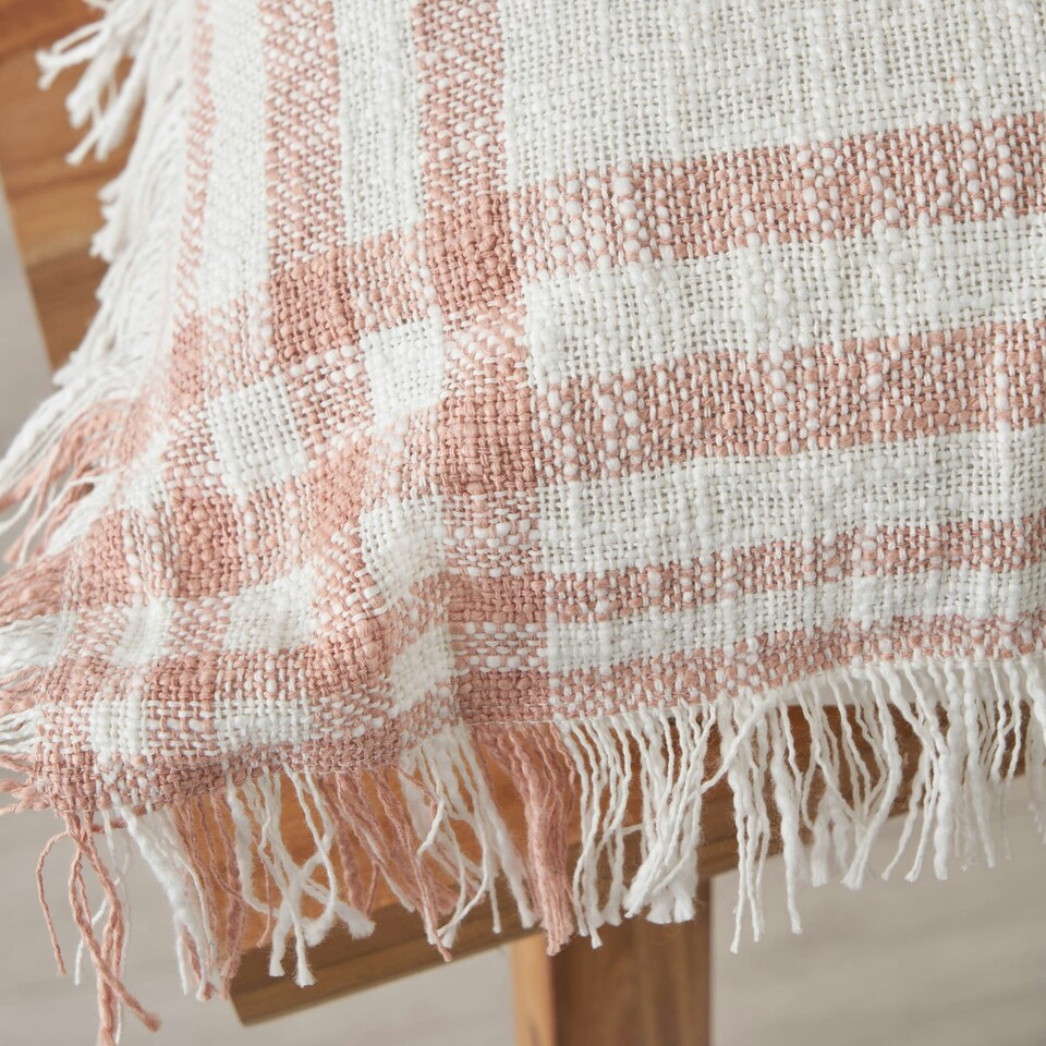 image 1 of BHS Tula Check Cushion, Pink