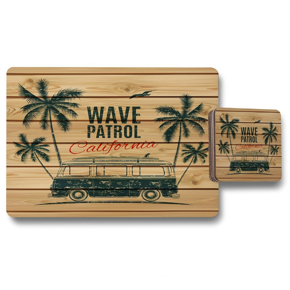 California Wave Patrol (Placemat & Coaster Set)
