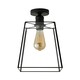image 1 of ValueLights Susie Matte Black Flush Ceiling Light & Bulb | Black