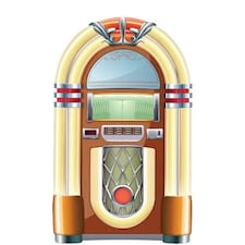 Wooden Effect Jukebox PVC Party Sign Decoration 152cm x 93cm